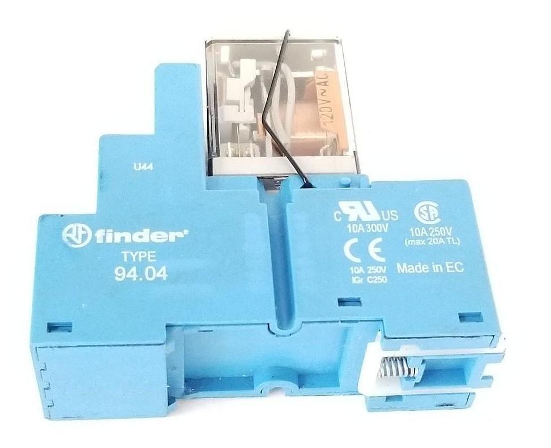 Used FINDER 94.04 RELAY SOCKET W/ 55.34.8.120.0040 RELAY