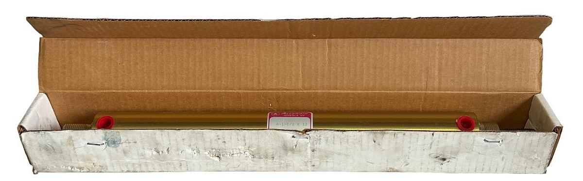 Used NEW ALLENAIR CORP A-1-1/2X12 / A11212 BRASS PNEUMATIC CYLINDER NOS