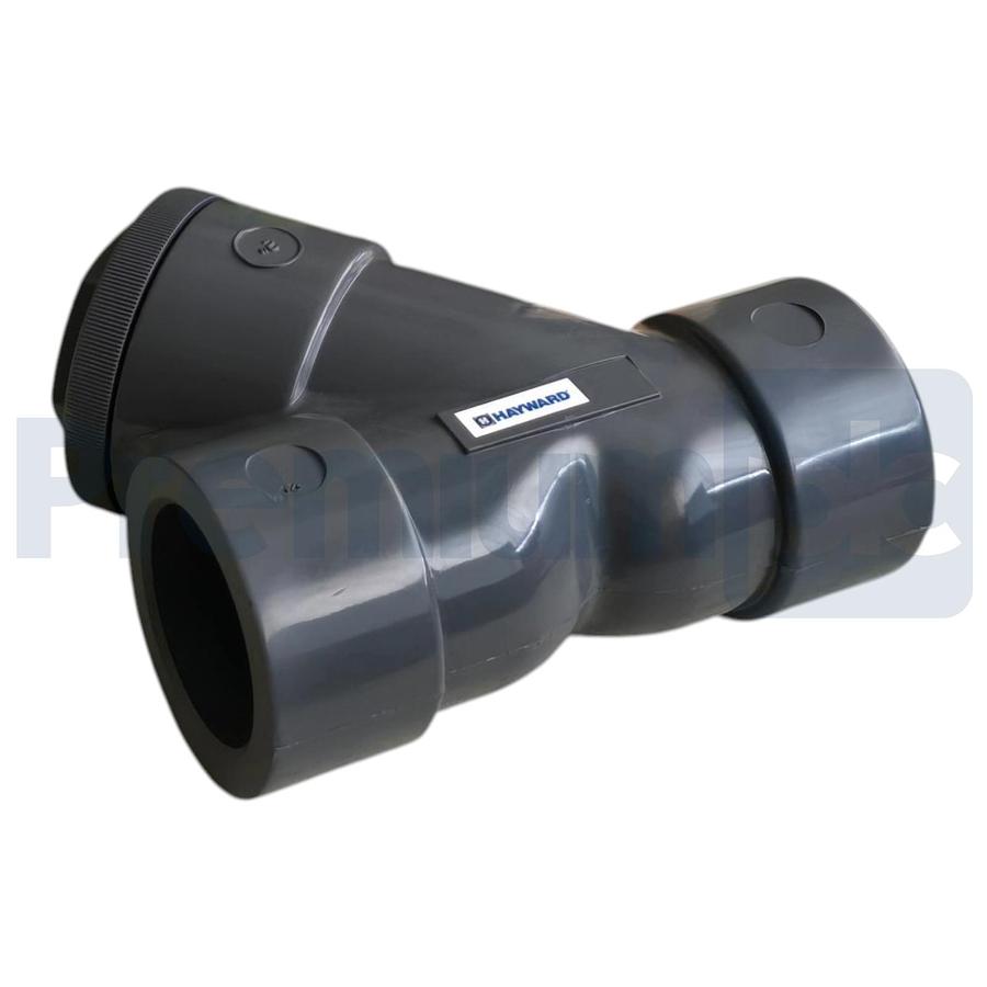 Used Hayward YC10200S 2" PVC Y-Check Valve w/FPM Seals, Socket x Socket, 150PSI 65gpm
