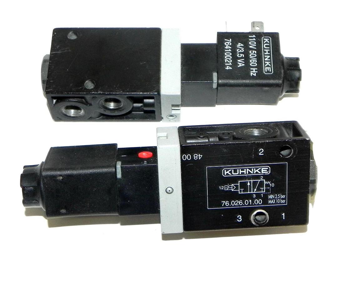 LOT OF 2 NEW KUHNKE P83188-0075 SOLENIOD VALVES P831880075