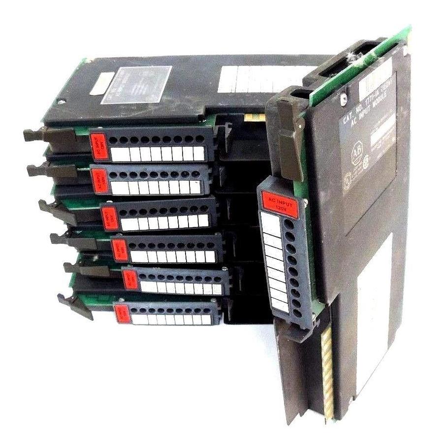 Used LOT OF 7 ALLEN BRADLEY 1771-IA (120V) AC INPUT MODULES 1771IA