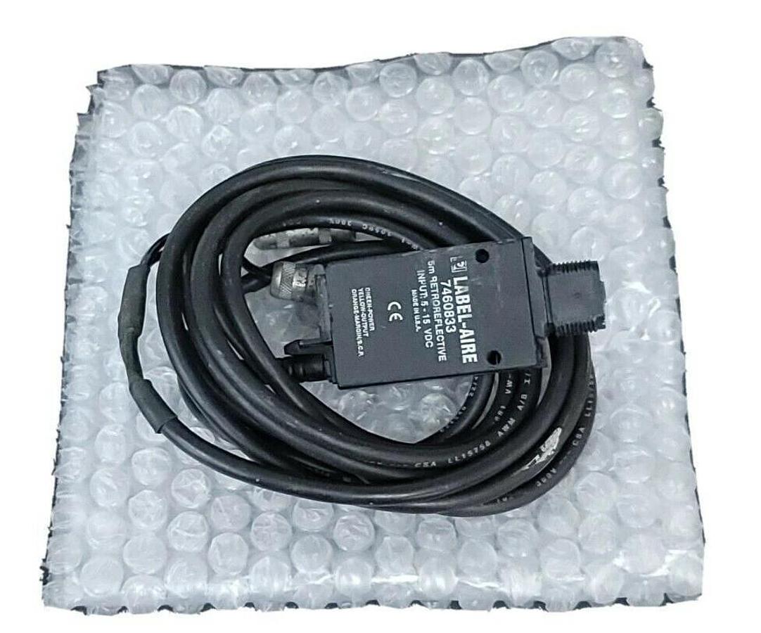 Used LABEL AIRE 7460833 RETROREFLECTIVE SENSOR 5-15VDC