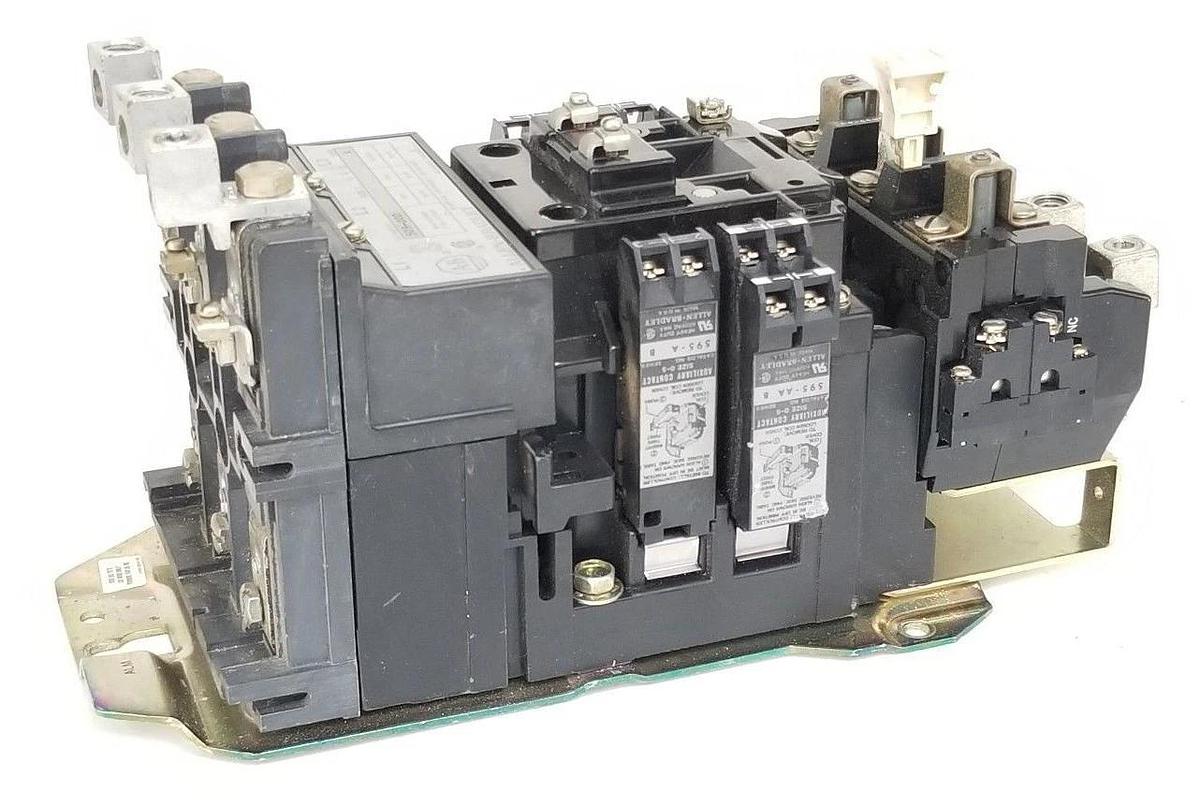 Used ALLEN BRADLEY 509-DOD STARTER SER A, SIZE 3, 90AMP, 600VAC, 509DOD W/ CD236 COIL