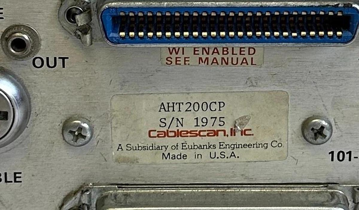 Used Cablescan Inc AHT-200CP / AHT200CP CONTINUITY TESTER 115V 48-62Hz