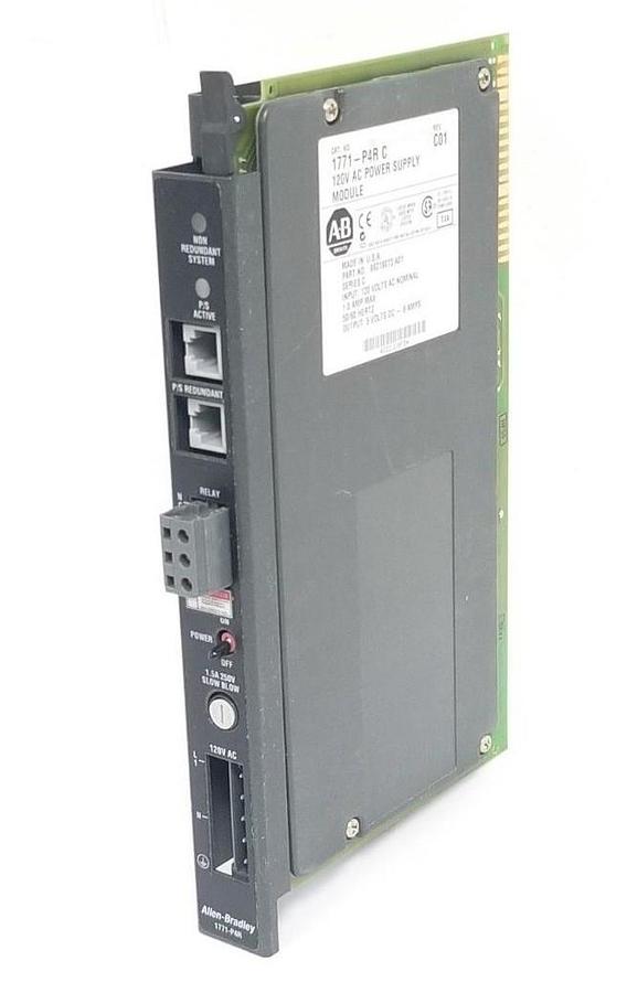 Used ALLEN BRADLEY 1771-P4R C POWER SUPPLY 120V AC MODULE, REV. C01, 96219073 A01