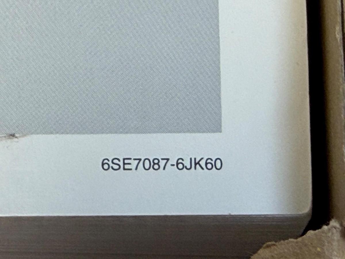Used NEW SIEMENS 6SE7087-6JK60 SIMOVERT MASTERDRIVES VECTOR CONTROL INSTRUCTIONS & CD