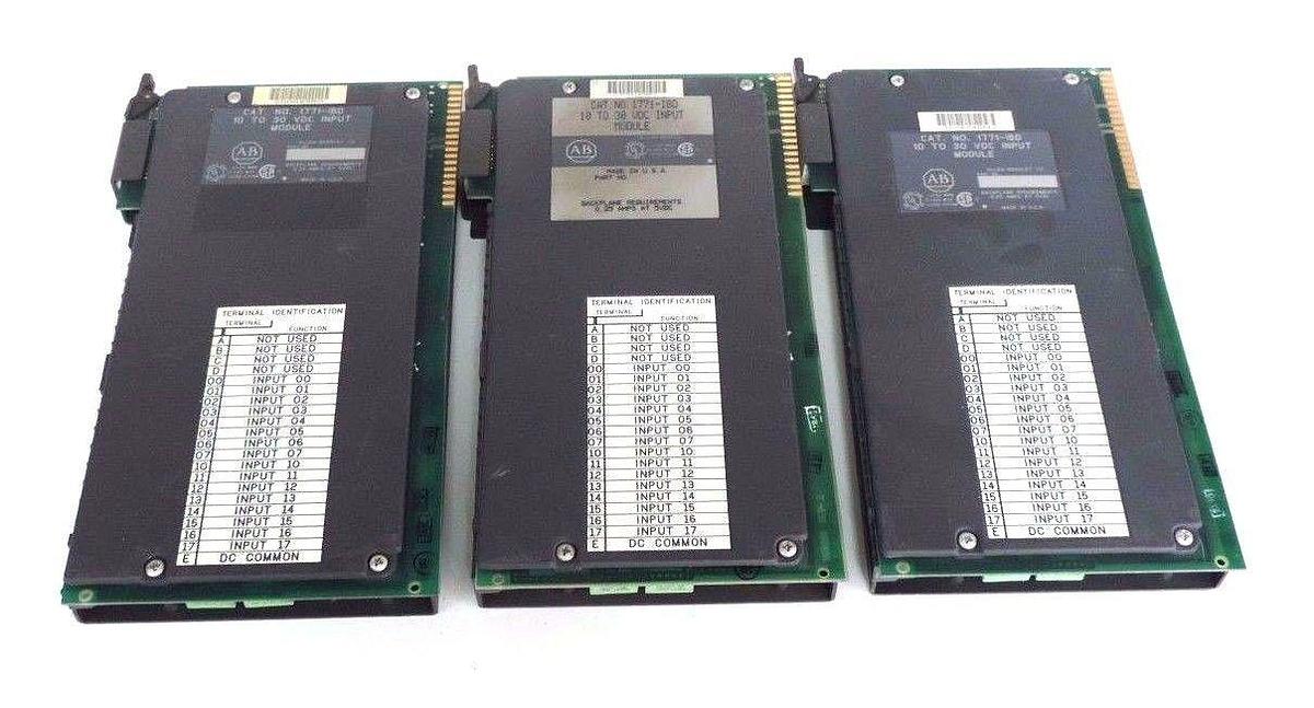 Used LOT OF 3 ALLEN BRADLEY 1771-IBD INPUT MODULES 1771IBD
