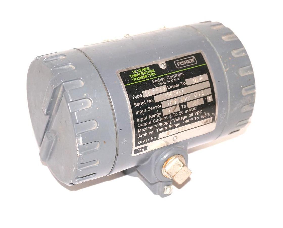 Used FISHER CONTROLS TE1240 TEMPERATURE TRANSMITTER 0-100 DEG. CELSIUS