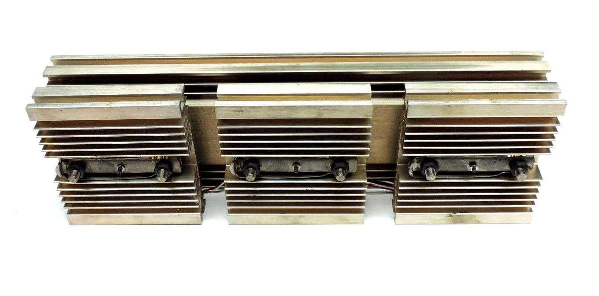 Used RELIANCE RECTIFIER STACK HEAT SINK ASSY (3) C380P THYRISTORS