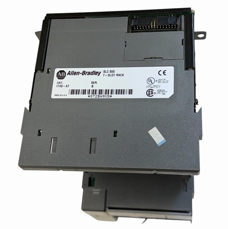 Used ALLEN BRADLEY 1746-P1 /A POWER SUPPLY W/ 1746-A7 /B SLC 7-SLOT RACK W/ 1747-L514