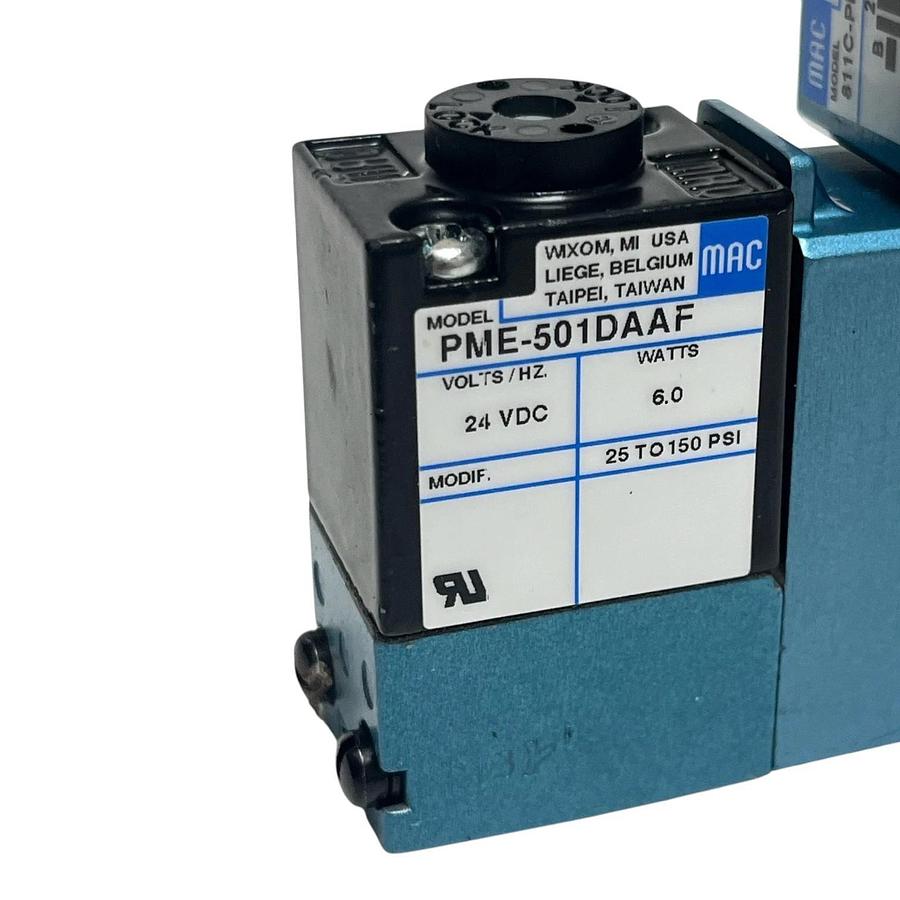 MAC Valves 811C-PM-501DA-142AF Pneumatic 3-Way Solenoid Valve 800 Series - NSNP