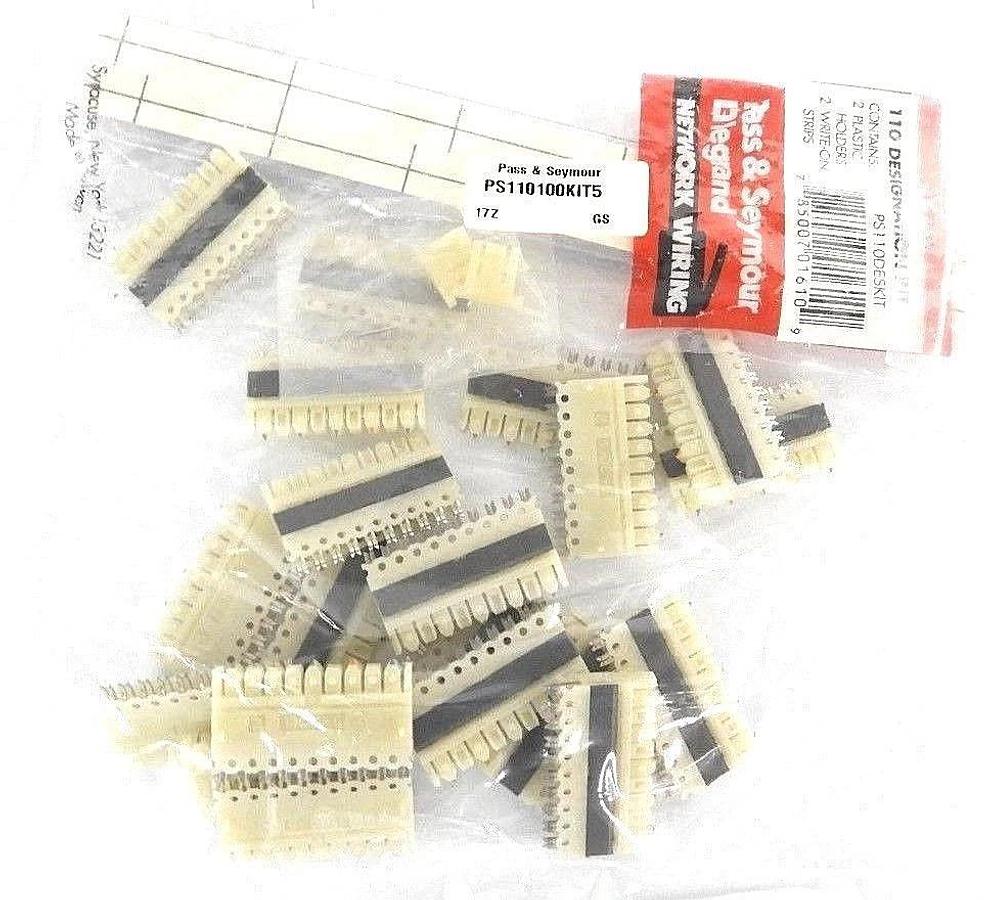 Used LOT OF 2 NEW PASS & SEYMOUR LEGRAND PS110100KIT5 100-PR WIRING BLOCK KIT