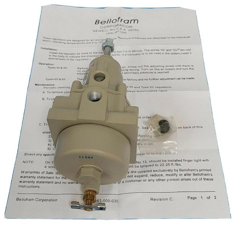 Used NIB MARSH BELLOFRAM 960-068-001 PRESSURE REGULATOR 960068001