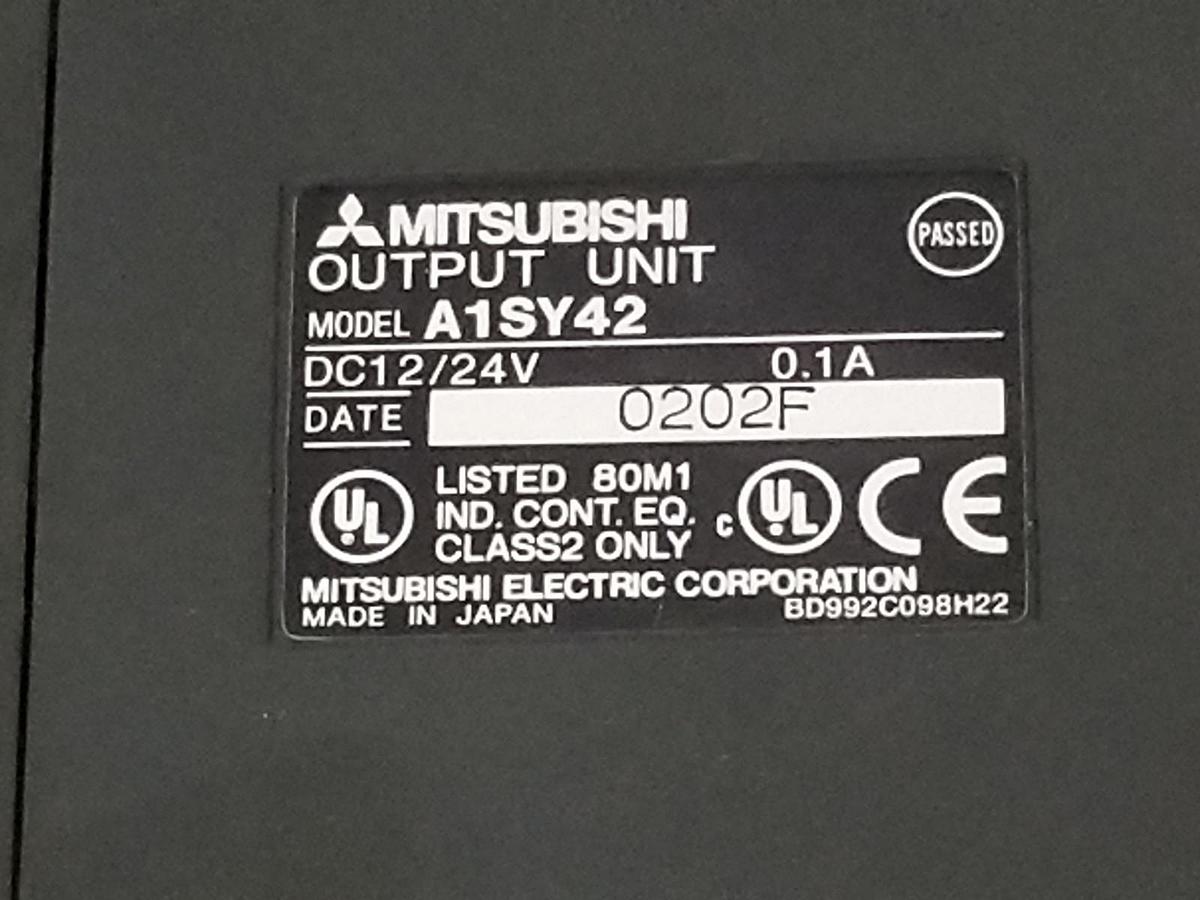 Used MITSUBISHI A1SY42 OUTPUT MODULE 12/24VDC, 0.1A