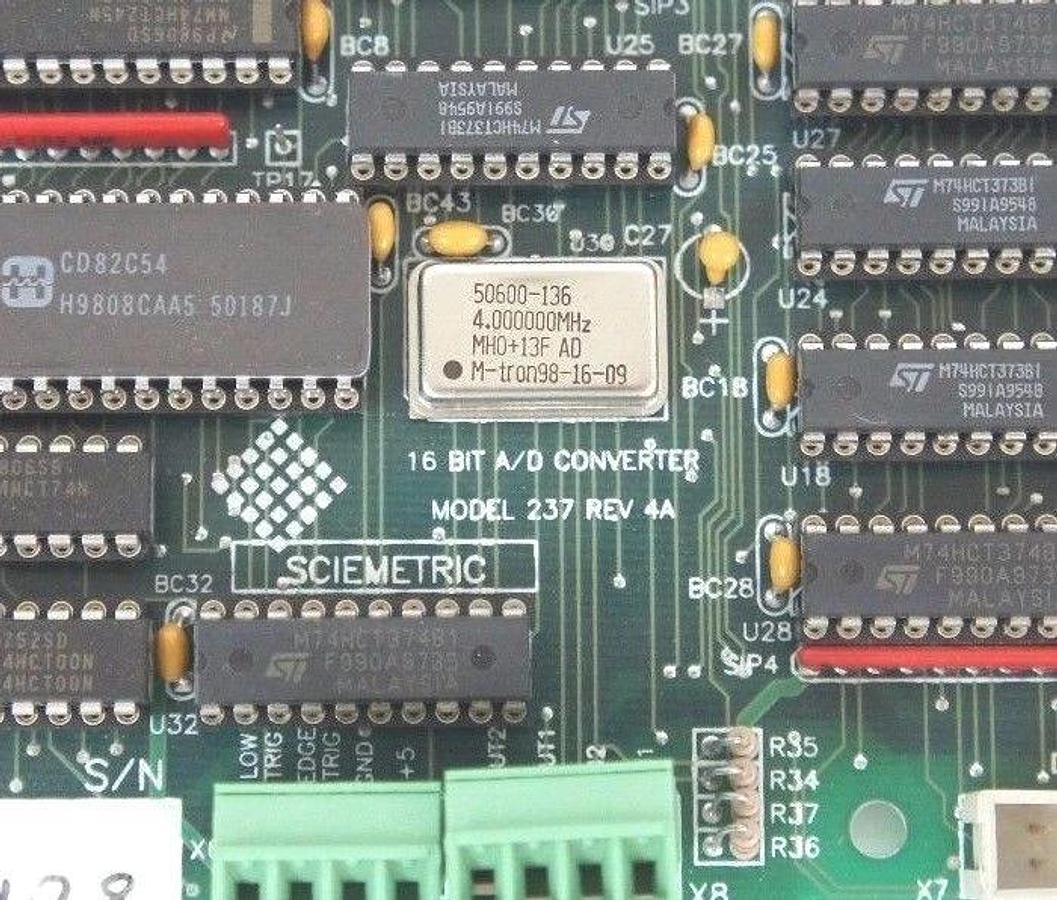Used SCIEMETRIC INSTRUMENTS MODEL 237 16 BIT AD CONVERTER BOARD REV 4A