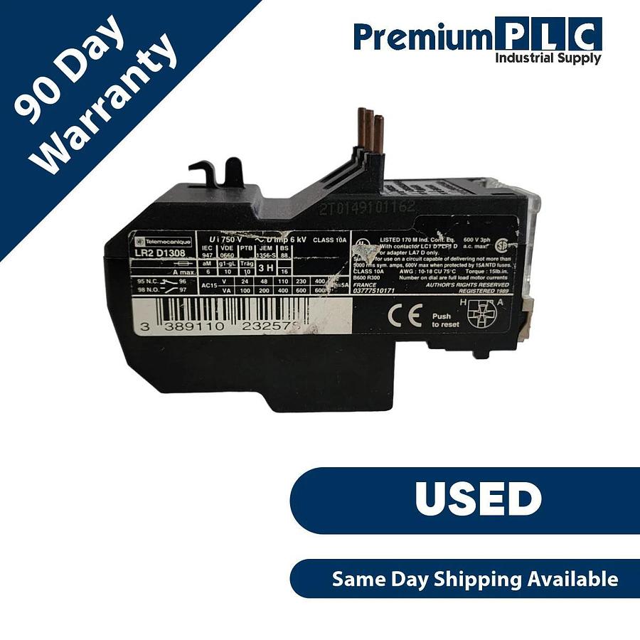 Used TELEMECANIQUE LR2-D1308 THERMAL OVERLOAD RELAY 2.5-4 LR2D1308