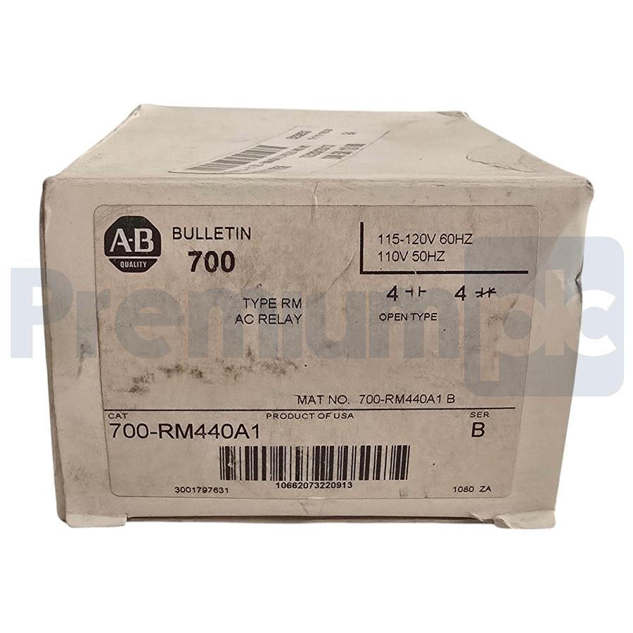 Used Allen Bradley 700-RM440A1 /B Bulletin 700 Type RM Latch AC Relay 115/120VAC NSMP