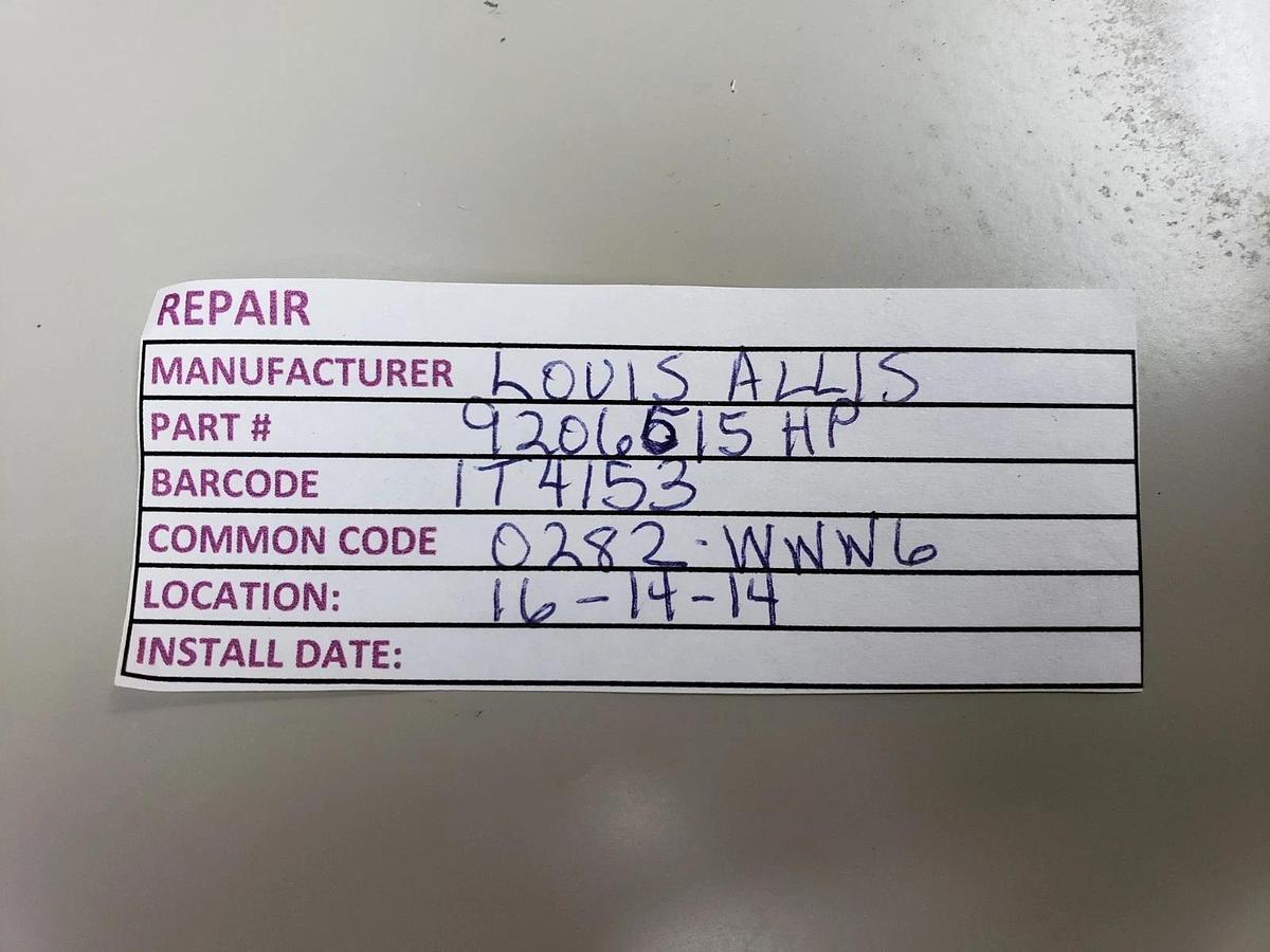 Refurbished REPAIRED LOUIS ALLIS LANCER JR. 92288 TRANSISTOR INVERTER DRIVE 9206515-HP