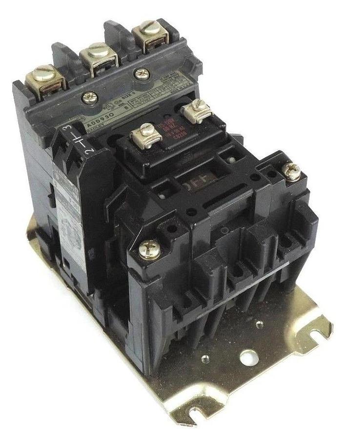 Used ALLEN BRADLEY 500-AOD-930 AC MOTOR CONTACTOR SER B W/ 595-A AUX CONTACT SER B