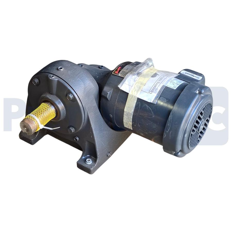 Used Browning E462 Right Angle Gear Reducer 6GWBPF1 85.5 Ratio w/0.75HP Motor E183