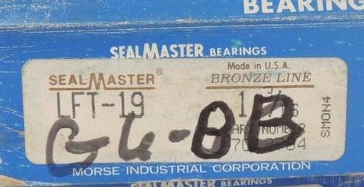 Used LOT OF 3 NIB SEALMASTER LFT-19 DUAL MOUNT BEARINGS 1-3/16" BORE LFT19