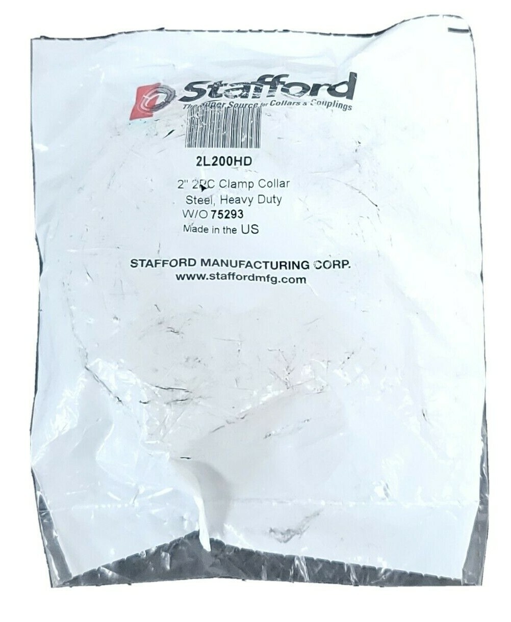 NEW STAFFORD 2L200HD 2'' 2PC CLAMP COLLAR STEEL, HEAVY DUTY W/ 75293