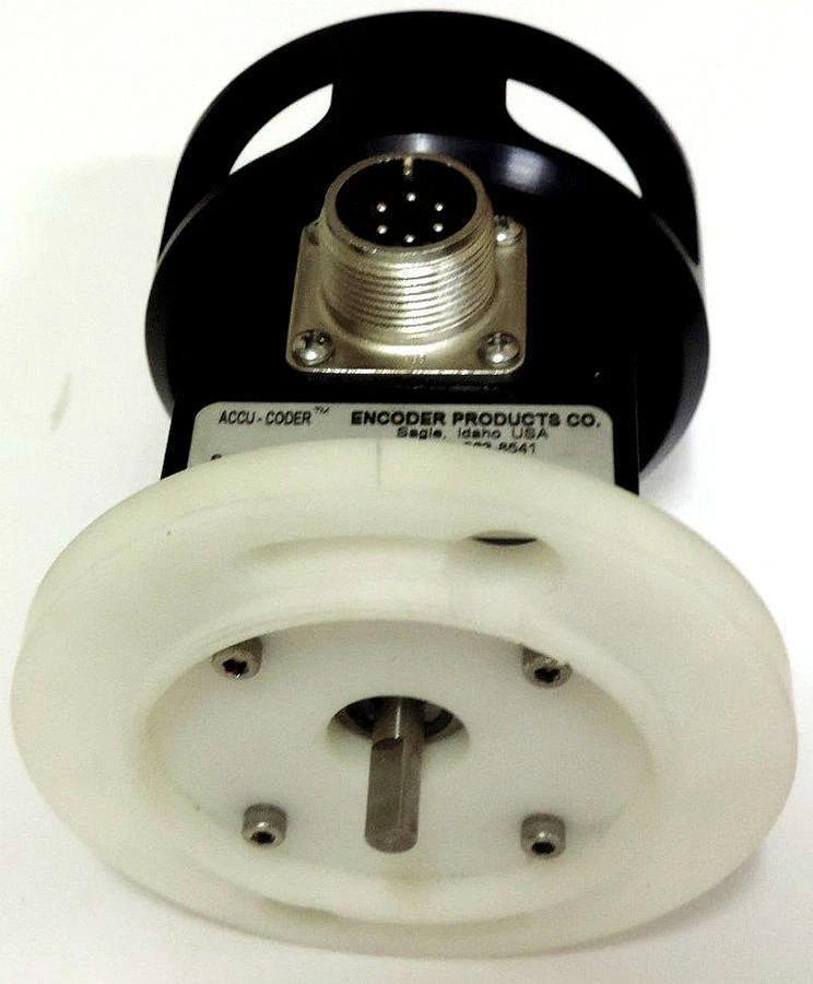 Used ACCU-CODER INCREMENTAL SHAFT ENCODER 715-1-0064-1-N-S-S-4-D-S-Y, 5-28 VDC INPUT