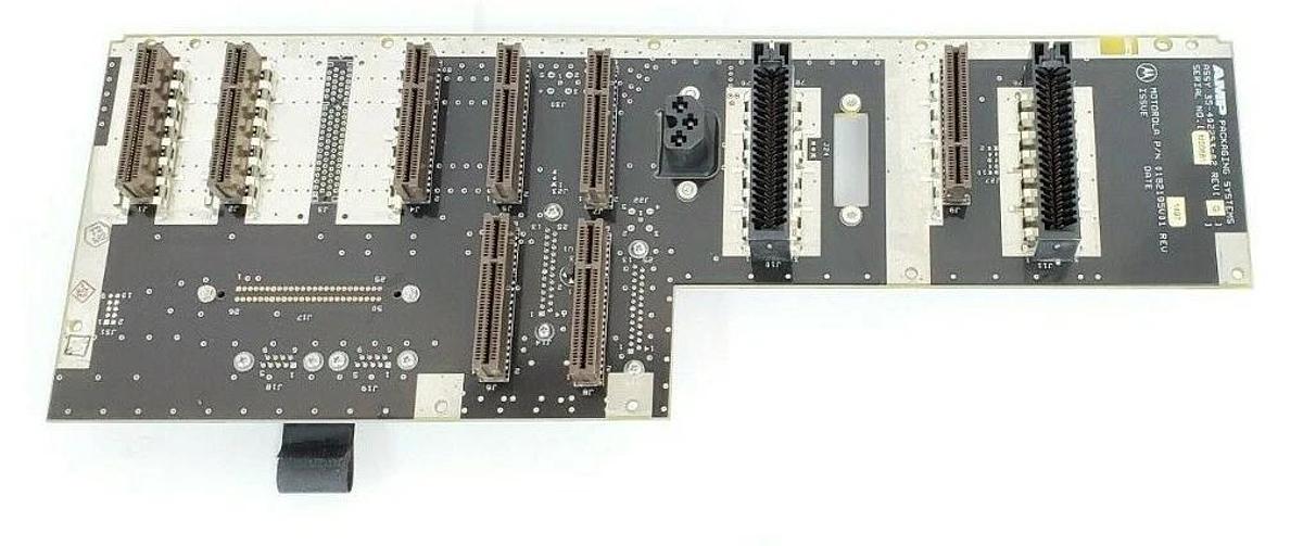 Used AMP PACKAGING SYSTEMS 35-402253-02 REV G BOARD MOTOROLA P/N: 0182195V01