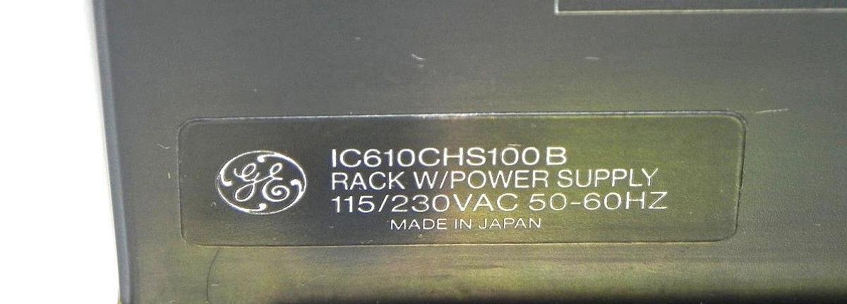 Used GE FANUC IC610CHS100B RACK W/ POWER SUPPLY AND 5 IC610MDL101A INPUT MODULES
