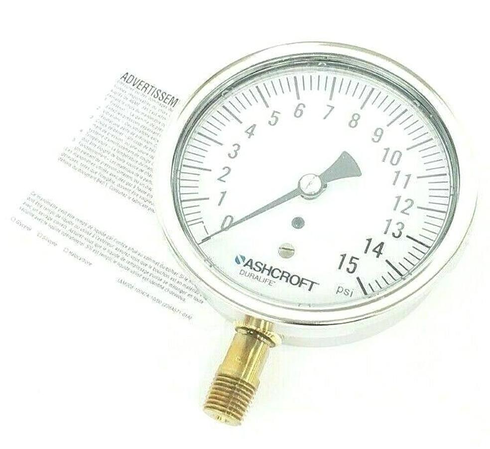 NIB ASHCROFT 35-1009-AW-02L-15# INDUSTRIAL GAUGE 15WJ64 102092-15
