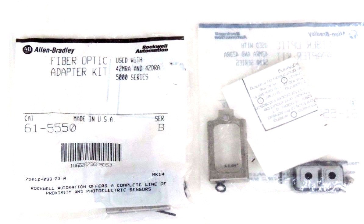 3 NIB ALLEN BRADLEY 61-5550 SER. B FIBER OPTIC ADAPTER KITS FOR 42MRA, 42DRA