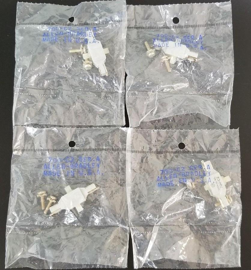 Used LOT OF 4 NEW ALLEN BRADLEY 700-C2 SER. A, FRONT DECK CONTACT CARTRIDGES 700C2