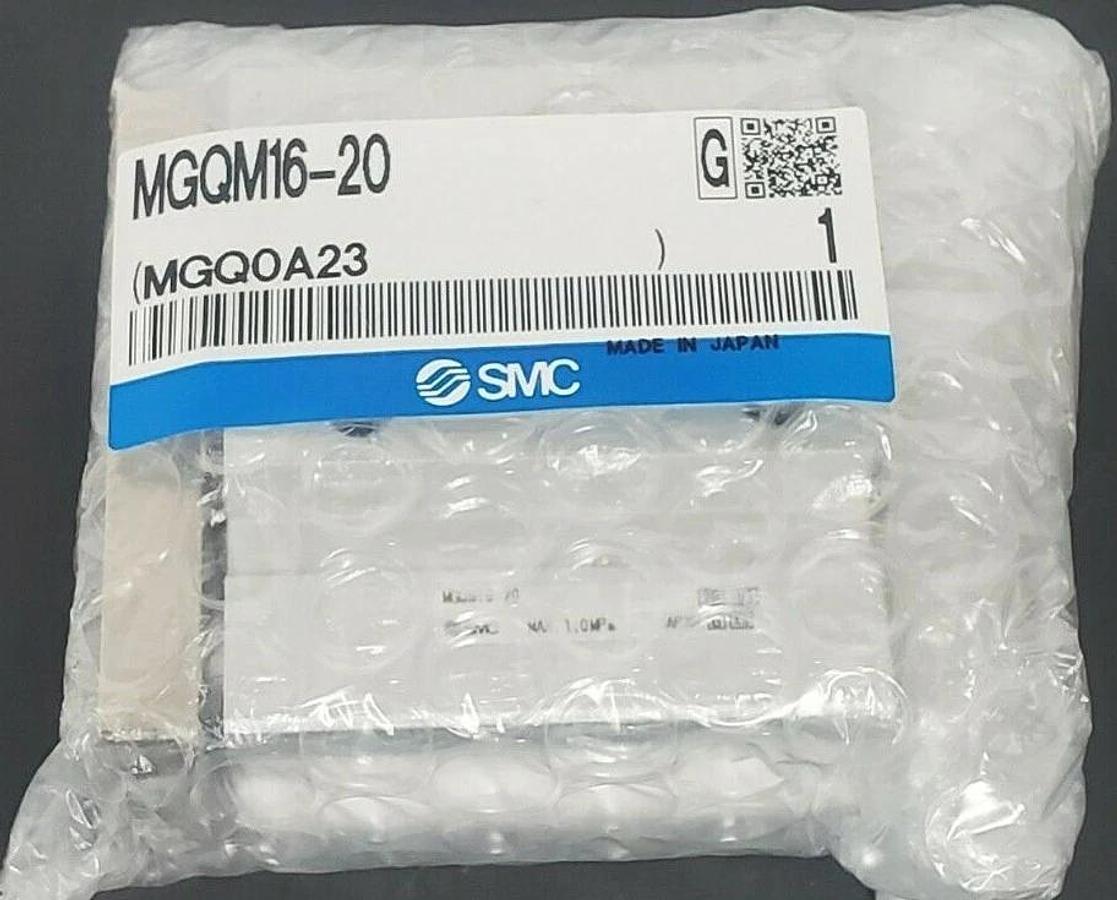 Used NEW SMC MGQM16-20 COMPACT GUIDE CYLINDER MGQ MGQM1620 MAX. 1.0MPa