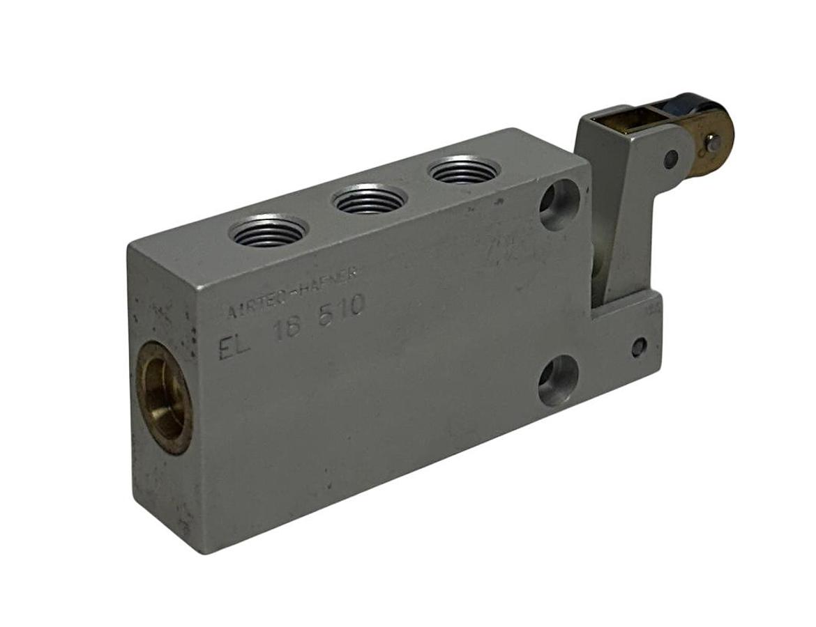 Used AIRTEC HAFNER EL 18 510 / EL18510 SERIES E-18 STEM OPERATED 5/2-WAY VALVE NSNP
