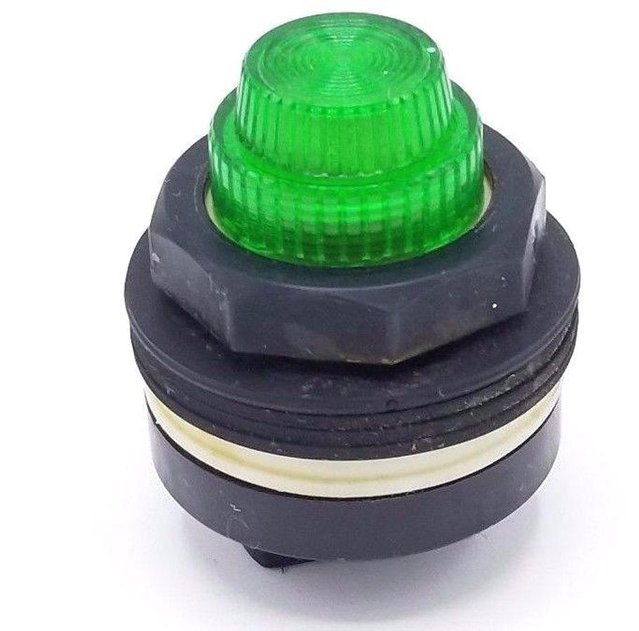 Used SQUARE D 9001-KP44G SER. B GREEN PILOT LIGHT 30MM, 20/30V, 9001KP44G