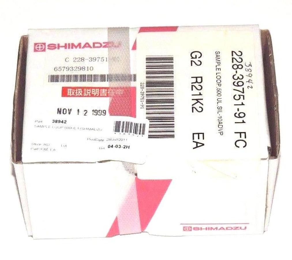 Used NIB SHIMADZU 228-39751-91 FC SAMPLE LOOP 500uL SIL-10ADVP