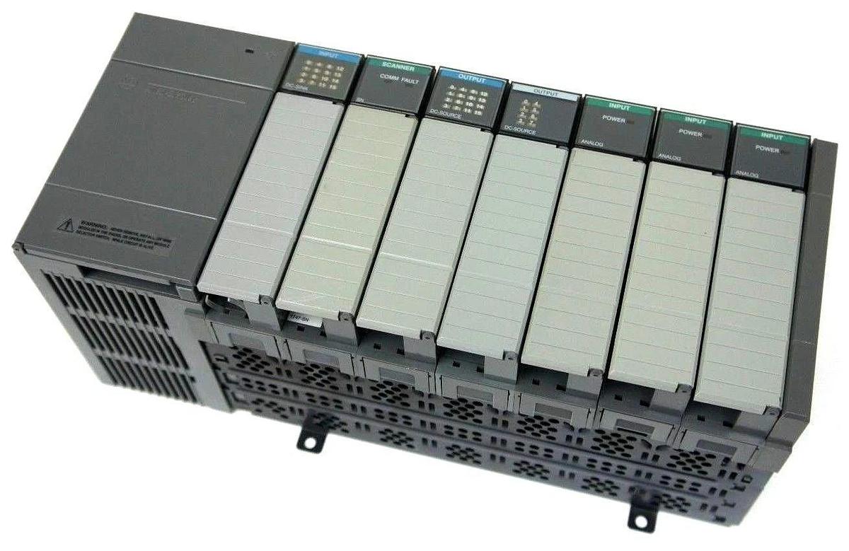 Used ALLEN BRADLEY 1746-A7 7-SLOT RACK SER. B W/ 1746-P2 POWER SUPPLY SER. C