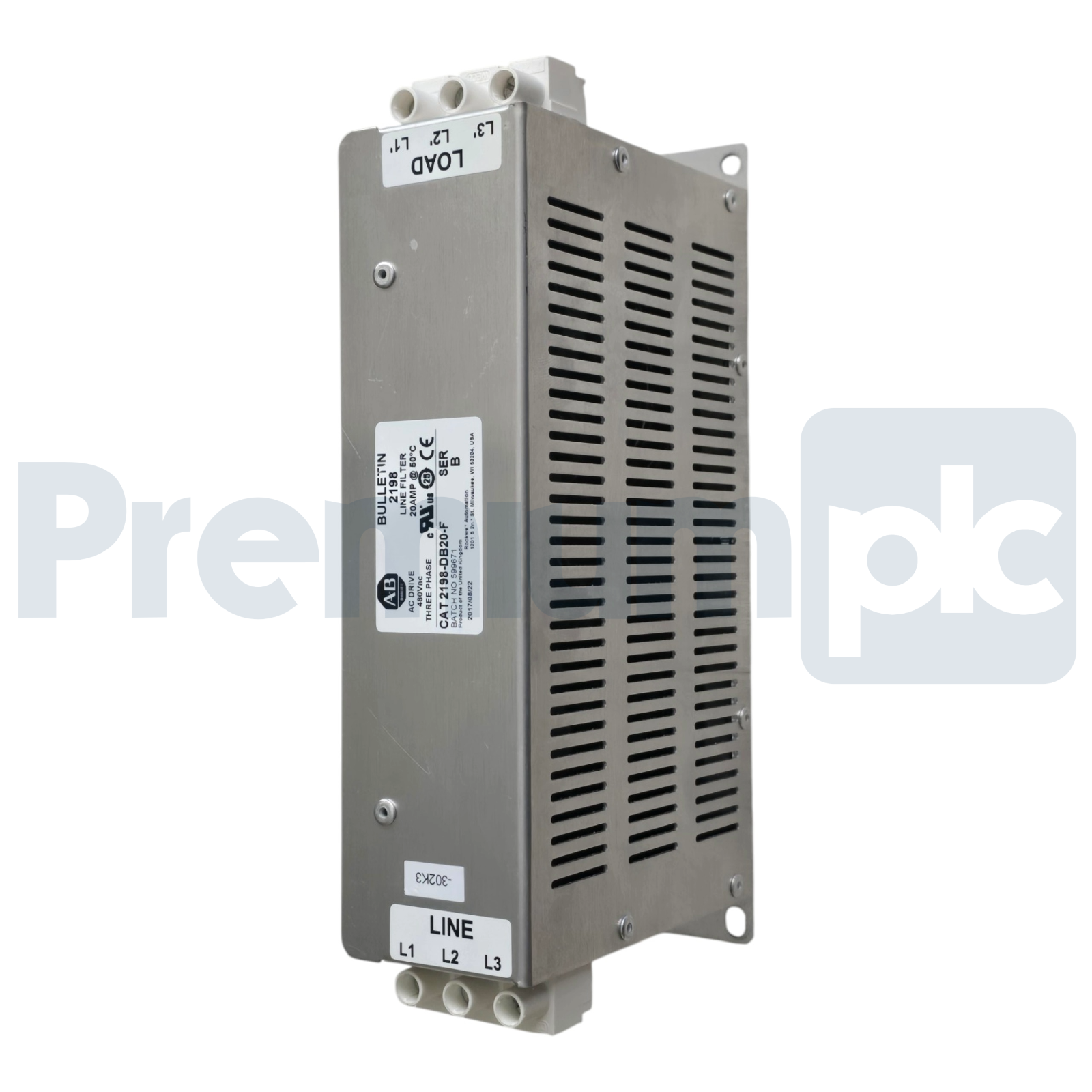 Used Allen-Bradley 2198-DB20-F /B Kinetix 5500 AC EMC Line Filter 20A 3-Ph 2198DB20F