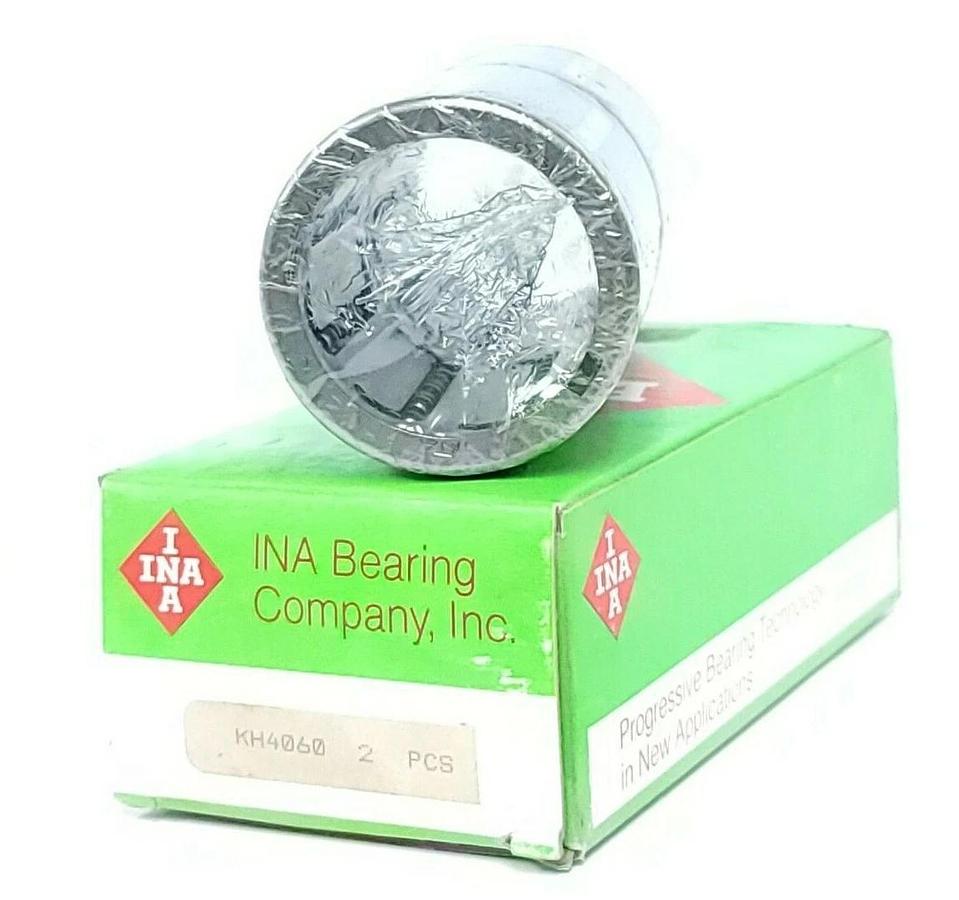Used BOX OF 2 NEW INA KH4060 CLOSED ROUND RAIL BALL BUSHINGS