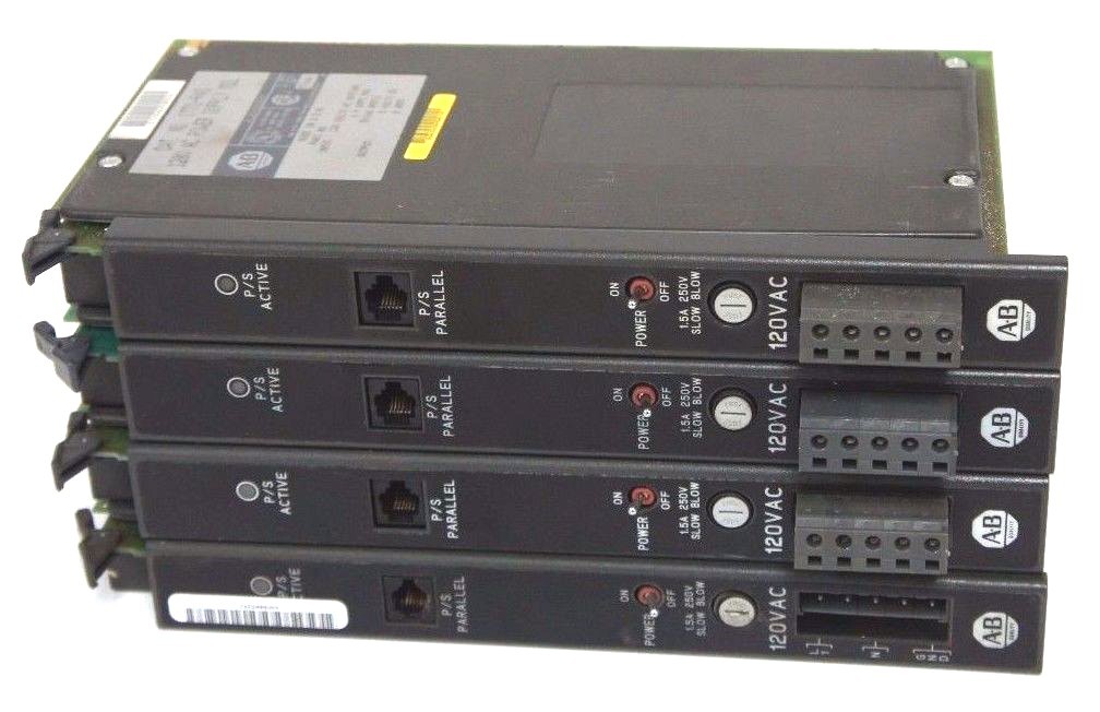 Used LOT OF 4 ALLEN BRADLEY 1771-P4S AC POWER SUPPLIES MDL 120V