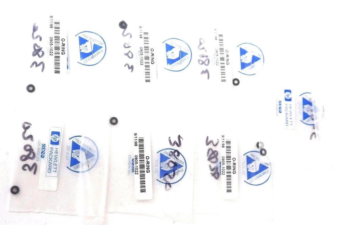 Used LOT OF 7 NEW HP / AGILENT TECHNOLOGIES 0905-1022 O-RINGS 09051022