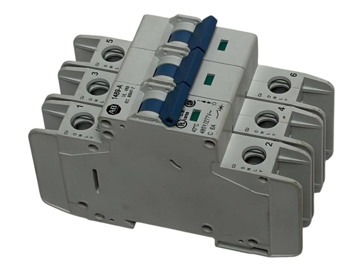 Allen-Bradley 1489-A3C060 Molded Case Circuit Breaker 3-Pole 6A C-Curve New