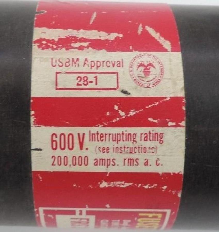 Used LOT OF 3 FUSETRON FRS 350 FUSES TIME DELAY 350A 600VAC CLASS K5 FRS350