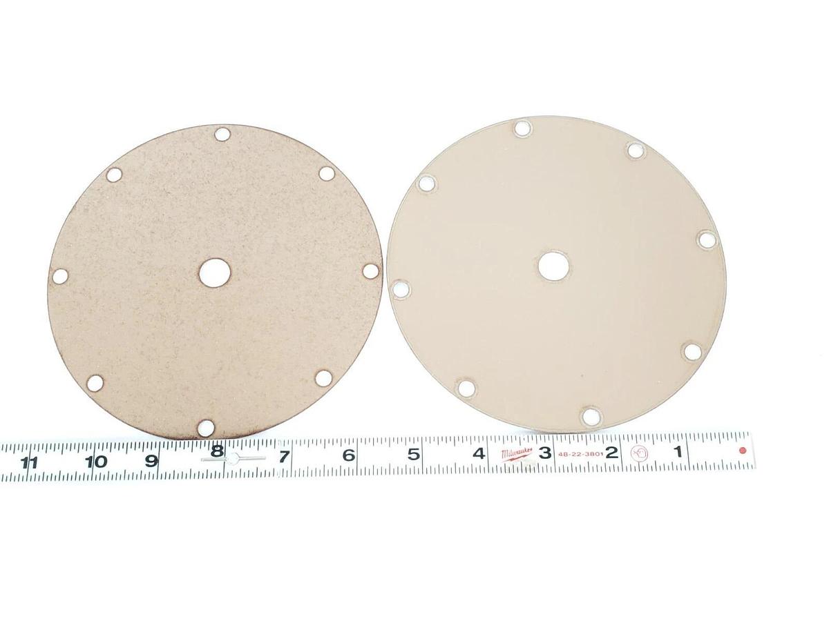 Used LOT OF 5 KRONES 8-F00-11-3948 PADS T=0.5 OD=141.0, 0002374726