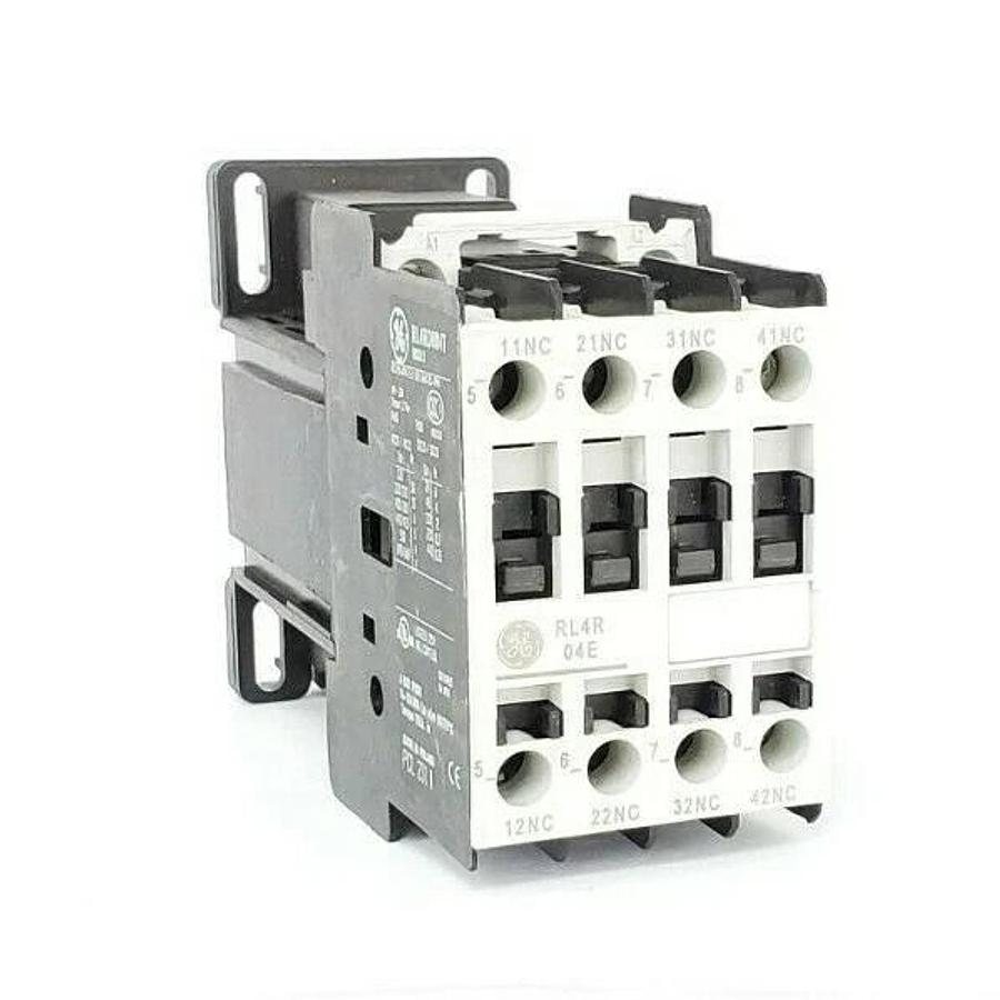 NEW GENERAL ELECTRIC RL4RD004T RELAY 4NC 20AMP 24VDC COIL MOD. 1