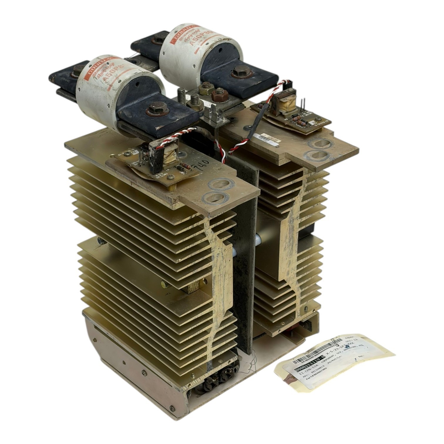 Used Reliance Electric 8646674RD SCR Rectifier Assembly with Gould A50P800 Fuses