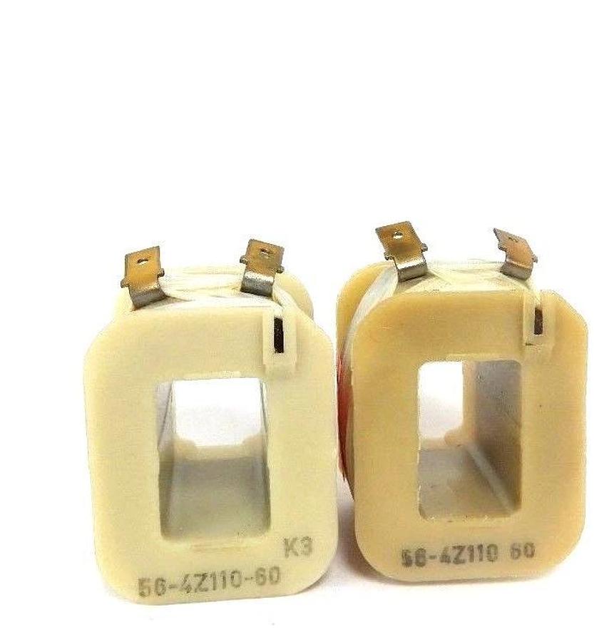 LOT OF 2 NEW GENERIC 56-4-Z-110-60 COILS 110V 60HZ 2-TERMINAL CONTACTS