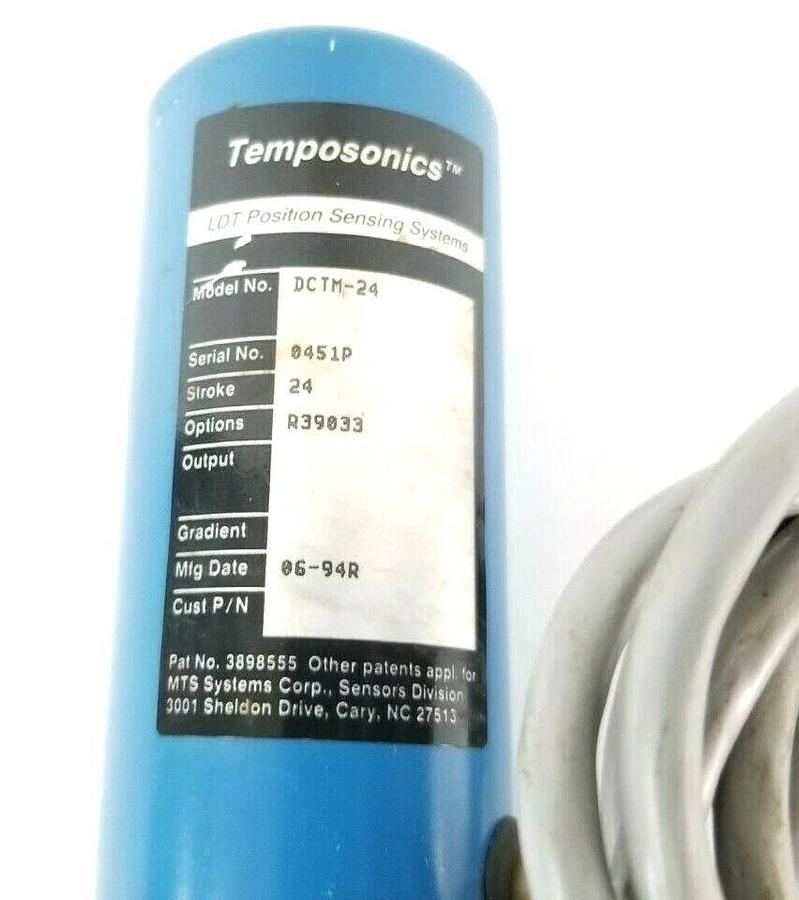 Used TEMPOSONICS INC. DCTM-24 TRANSDUCER 24'' IN. STROKE OPTIONS: R39033 32'' IN. ROD