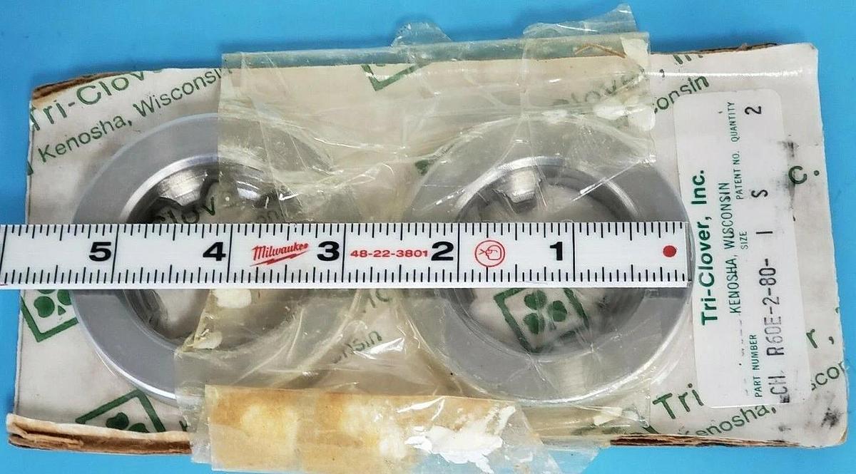Used LOT OF 2 NEW TRI-CLOVER CH R60E-2-80-1 SS WEAR RINGS