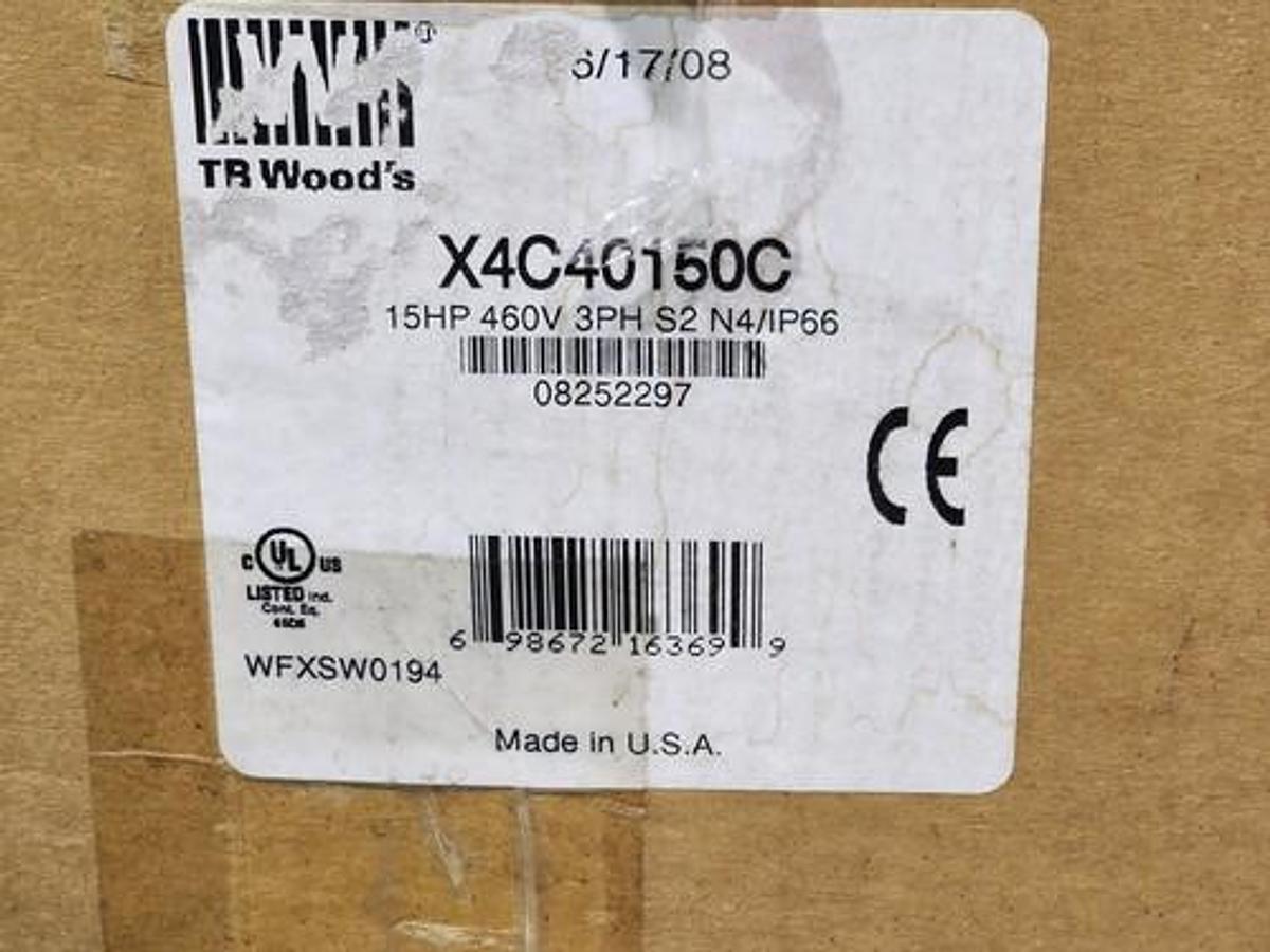 Used TB WOODS / DANFOSS VACON X4C40150C 15HP X4 VARIABLE FREQUENCY AC DRIVE NSMP